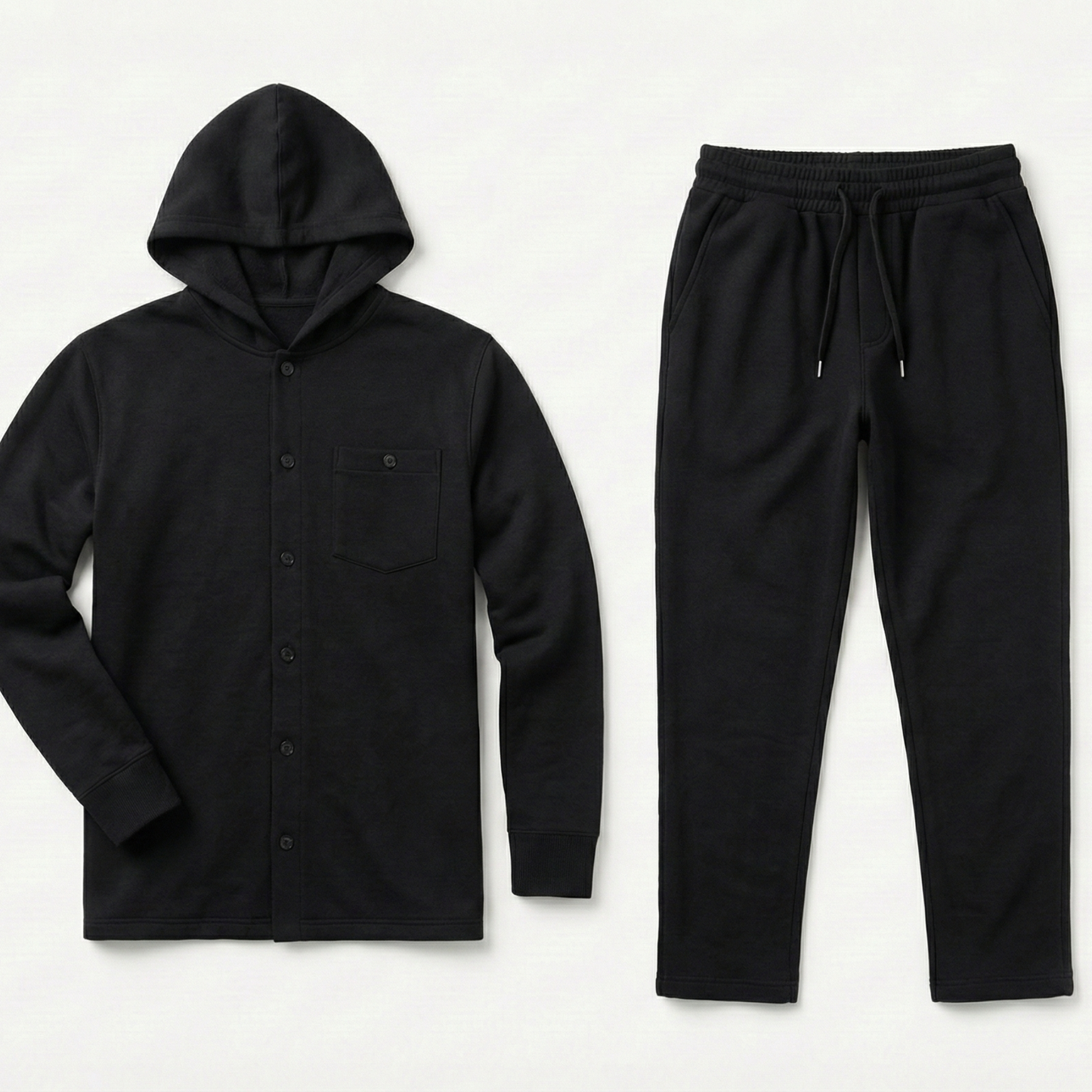 Ensemble Premium Hiver en Piqué - Veste à Capuche & Pantalon