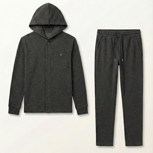 Ensemble Premium Hiver en Piqué - Veste à Capuche & Pantalon