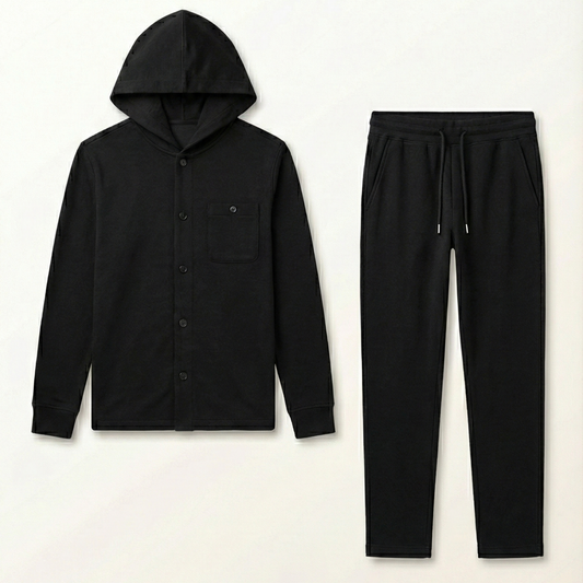 Ensemble Premium Hiver en Piqué - Veste à Capuche & Pantalon