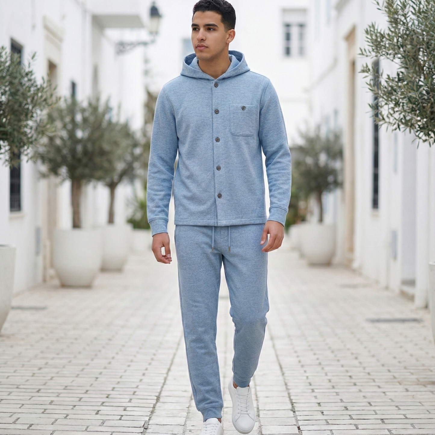 Ensemble Premium Hiver en Piqué - Veste à Capuche & Pantalon