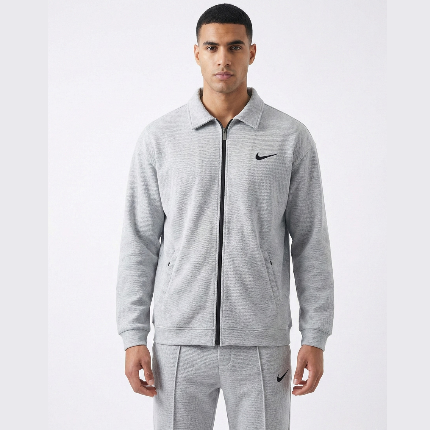 Ensemble Signature Piqué - Veste Col Polo & Pantalon Ajusté